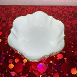 CH Limoges France, White and Gold 5" Bowl